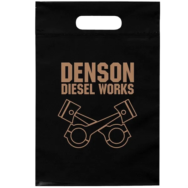 2.5 mil. low-density plastic bag with reinforced die cut handles.... from ASI 37940 Bag Makers Inc