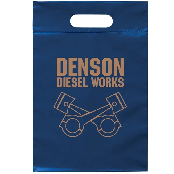 2.5 mil. low-density plastic bag with reinforced die cut handles.... from ASI 37940 Bag Makers Inc