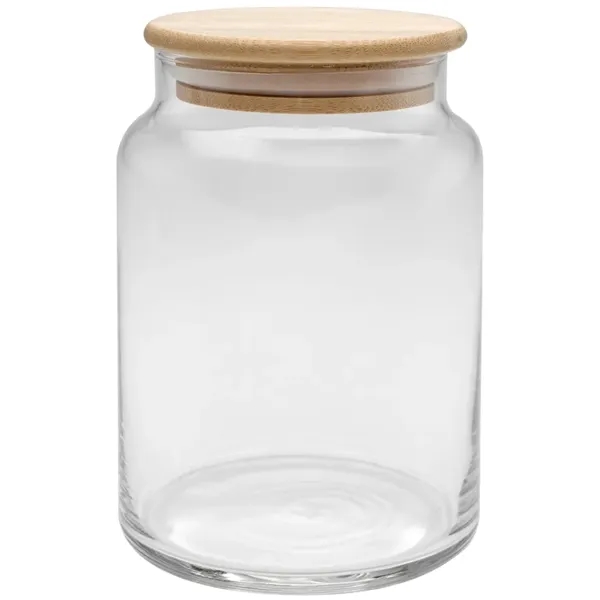26 oz. Etched Apothecary Jar with Bamboo Lid... from ASI 71920 Moderne Glass Company Inc