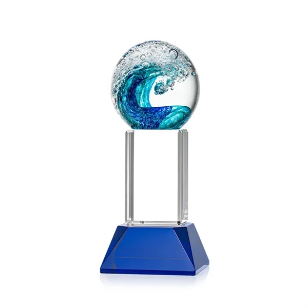 The magnificent Surfside Artglass award features a beautiful crashing blue wave... from ASI 84592 St Regis Group / St Regis