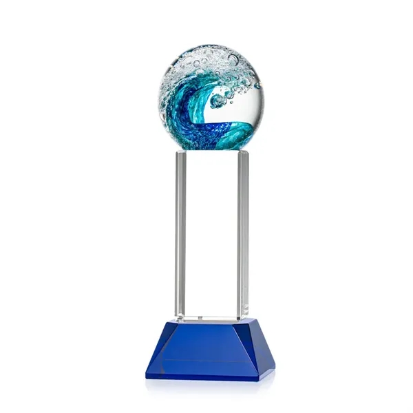 The magnificent Surfside Artglass award features a beautiful crashing blue wave... from ASI 84592 St Regis Group / St Regis