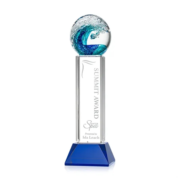The magnificent Surfside Artglass award features a beautiful crashing blue wave... from ASI 84592 St Regis Group / St Regis