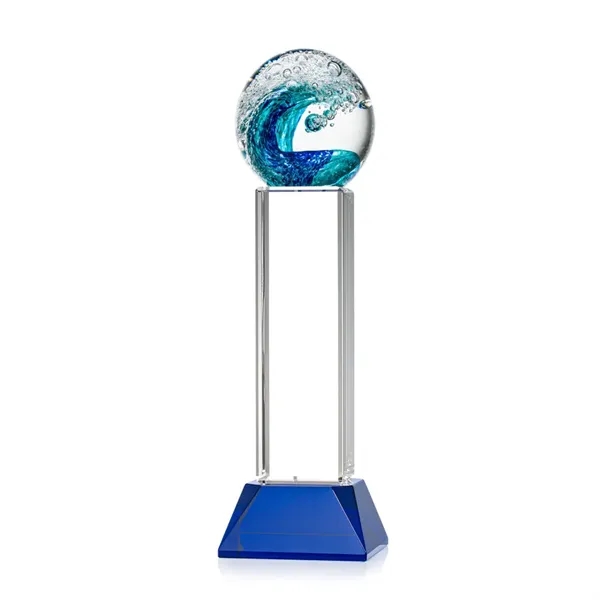 The magnificent Surfside Artglass award features a beautiful crashing blue wave... from ASI 84592 St Regis Group / St Regis