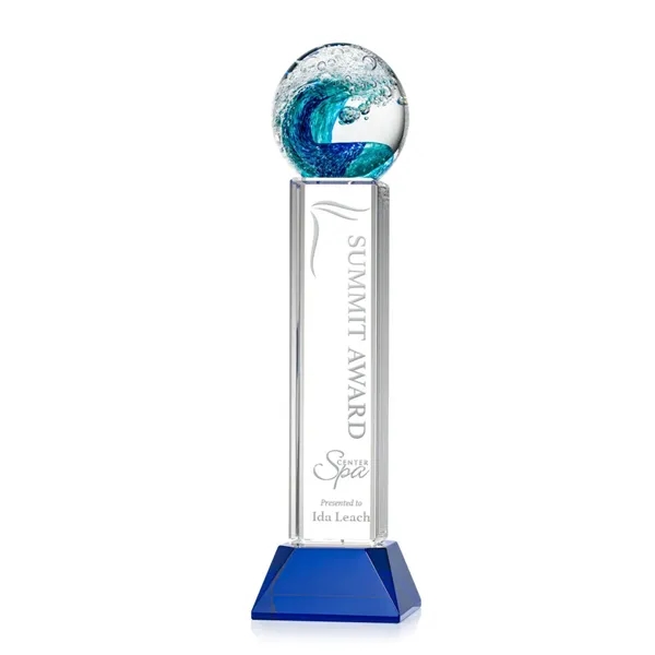 The magnificent Surfside Artglass award features a beautiful crashing blue wave... from ASI 84592 St Regis Group / St Regis