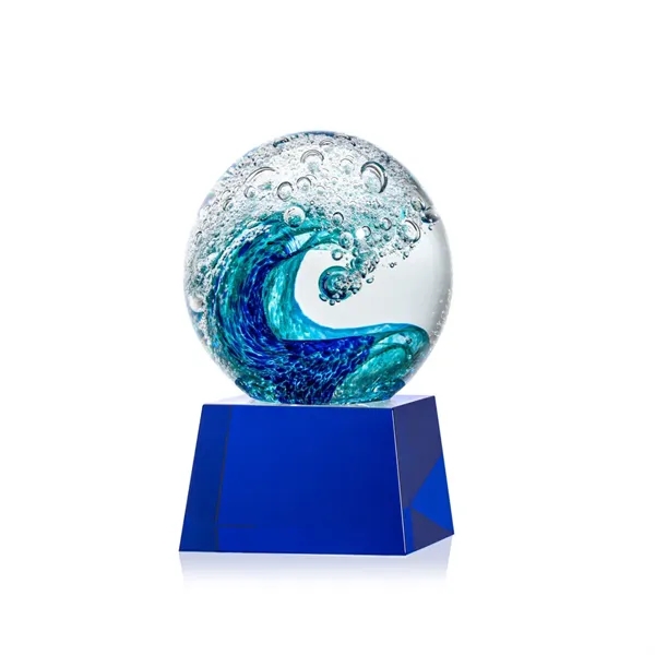 The magnificent Surfside Artglass award features a beautiful crashing blue wave... from ASI 84592 St Regis Group / St Regis