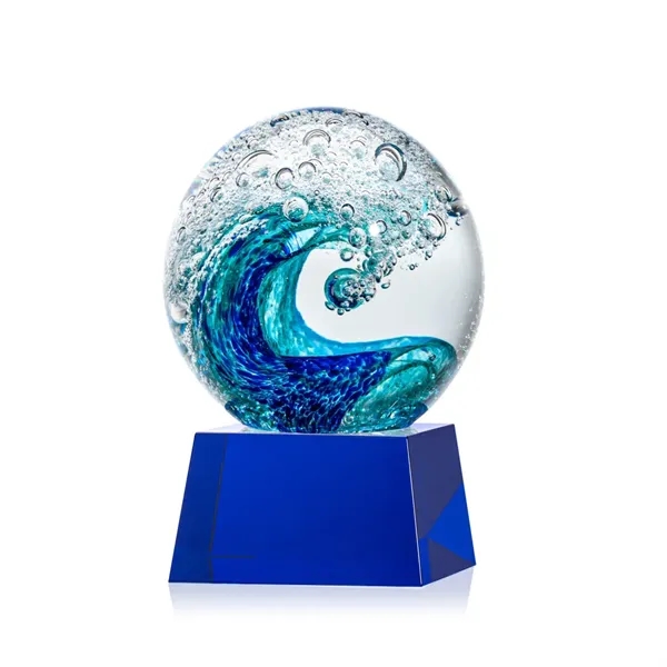 The magnificent Surfside Artglass award features a beautiful crashing blue wave... from ASI 84592 St Regis Group / St Regis