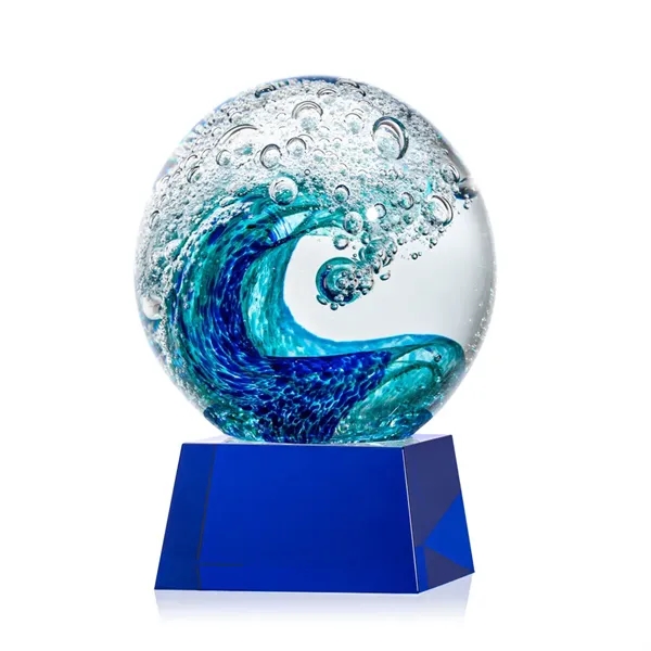 The magnificent Surfside Artglass award features a beautiful crashing blue wave... from ASI 84592 St Regis Group / St Regis