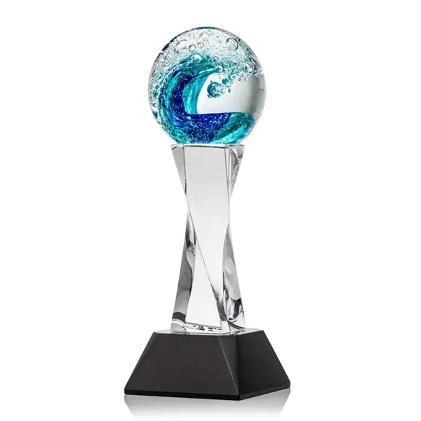 The magnificent Surfside Artglass award features a beautiful crashing blue wave... from ASI 84592 St Regis Group / St Regis