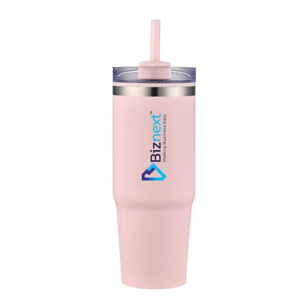 30oz Stainless Steel Travel Tumbler with Straw... from ASI 90859 Tempo Industries Inc / Tempo Tempoline