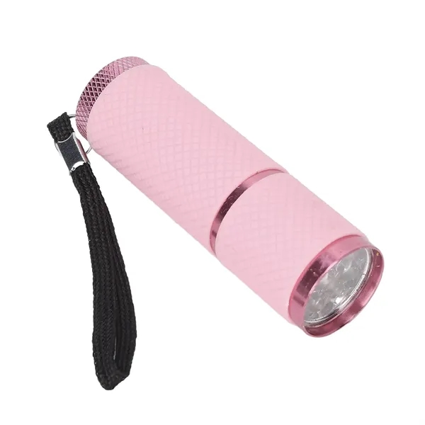 Aluminum alloy mini portable 9 LED flashlight with laser engraving on... from ASI 37218 Athena Promo (tm)