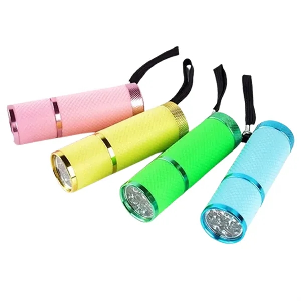 Aluminum alloy mini portable 9 LED flashlight with laser engraving on... from ASI 37218 Athena Promo (tm)