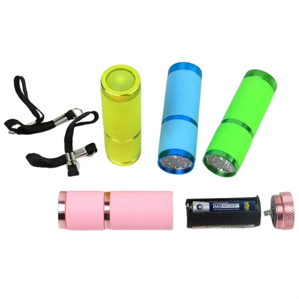 Aluminum alloy mini portable 9 LED flashlight with laser engraving on... from ASI 37218 Athena Promo (tm)