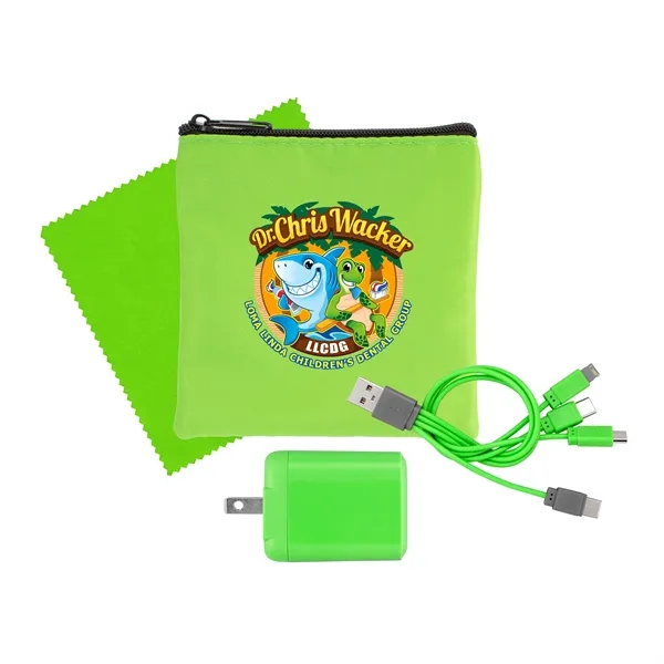 RPET Fast Charger, Cable & Cloth Kit... from ASI 30208 A P Specialties / AP Specialties