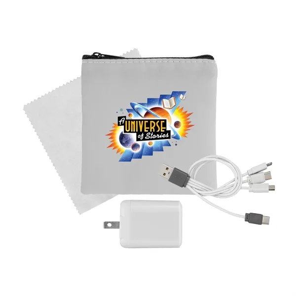 RPET Fast Charger, Cable & Cloth Kit... from ASI 30208 A P Specialties / AP Specialties