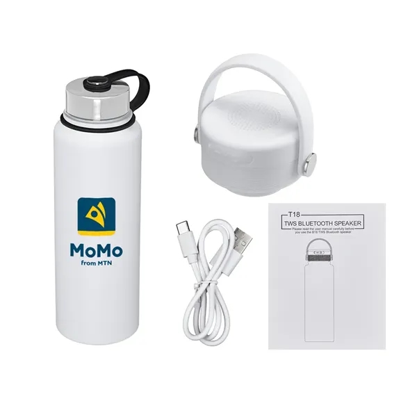40 oz Water Bottle with Handle and Bluetooth Speaker in Lid... from ASI 31517 Admart Products