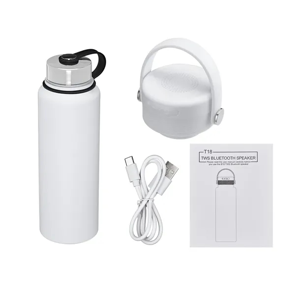 40 oz Water Bottle with Handle and Bluetooth Speaker in Lid... from ASI 31517 Admart Products
