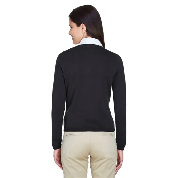 Devon & Jones ladies' V-neck sweater made from 100% airspun cotton.... from ASI 34063 alphabroder