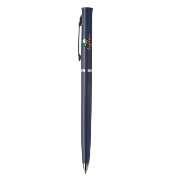 Ultra slim, twist action plastic ballpoint pen with solid opaque color.... from ASI 31517 Admart Products / Admart Line