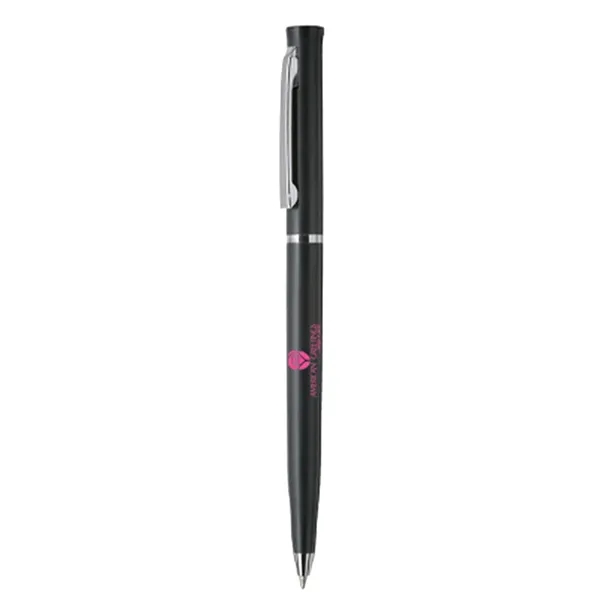 Ultra slim, twist action plastic ballpoint pen with solid opaque color.... from ASI 31517 Admart Products / Admart Line