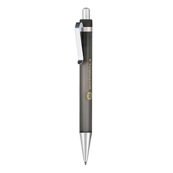 Wide body ballpoint pen with brushed silver clip and trim.... from ASI 31517 Admart Products / Admart Line