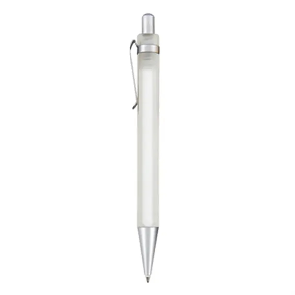 Wide body ballpoint pen with brushed silver clip and trim.... from ASI 31517 Admart Products / Admart Line