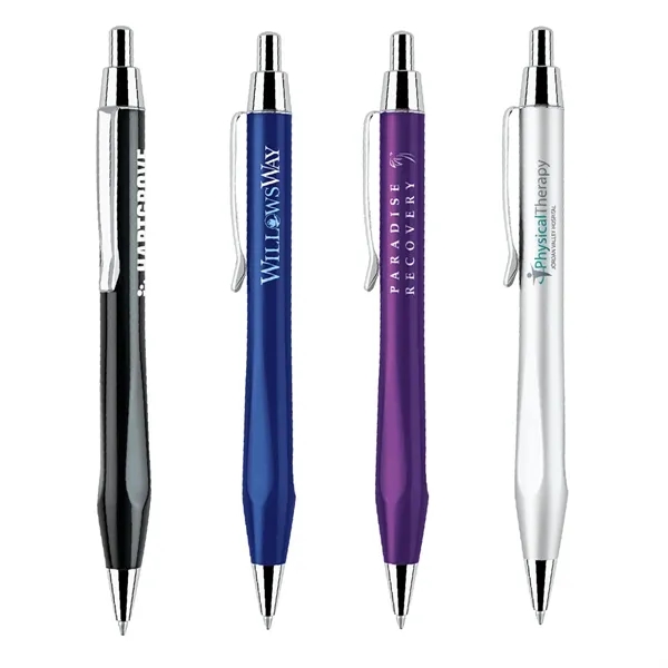 Stylish click action ballpoint pen with triangular grip.... from ASI 31517 Admart Products / Admart Line
