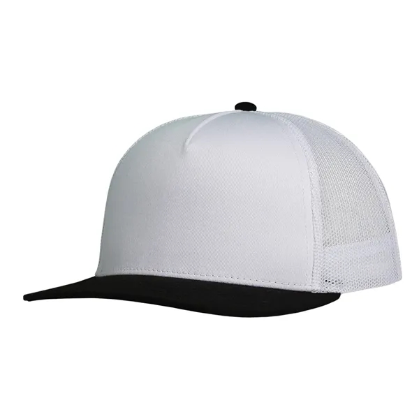 Deluxe Two-Tone Trucker Cap having many features. Profile: High profile.... from ASI 80129 Quake City Caps