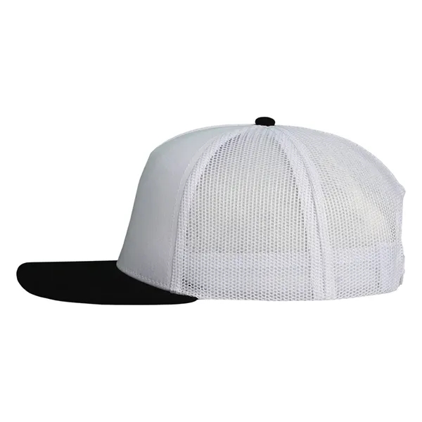 Deluxe Two-Tone Trucker Cap having many features. Profile: High profile.... from ASI 80129 Quake City Caps