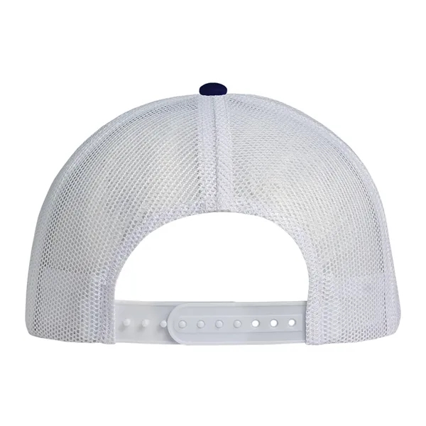 Deluxe Two-Tone Trucker Cap having many features. Profile: High profile.... from ASI 80129 Quake City Caps