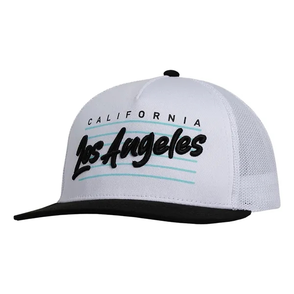 Deluxe Two-Tone Trucker Cap having many features. Profile: High profile.... from ASI 80129 Quake City Caps