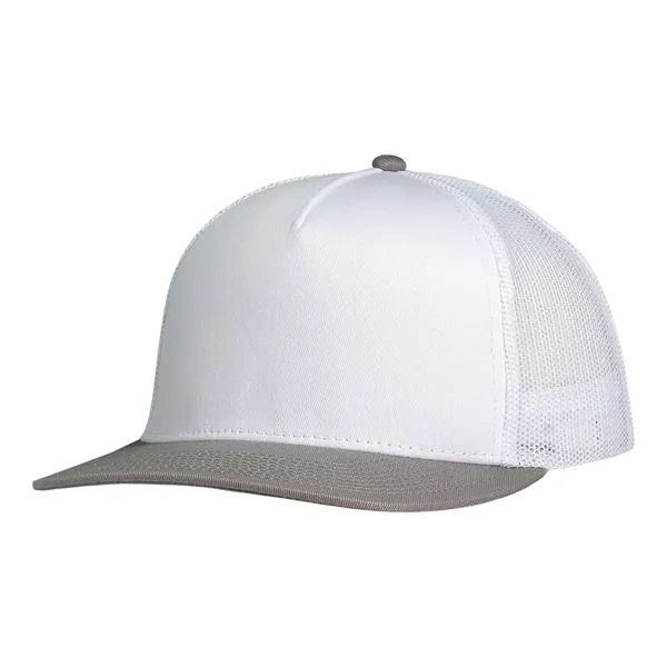 Deluxe Two-Tone Trucker Cap having many features. Profile: High profile.... from ASI 80129 Quake City Caps