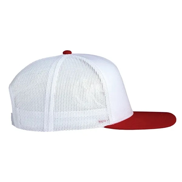 Deluxe Two-Tone Trucker Cap having many features. Profile: High profile.... from ASI 80129 Quake City Caps