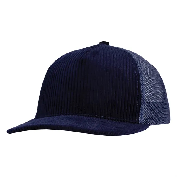 High profile structured deluxe corduroy trucker cap.... from ASI 80129 Quake City Caps