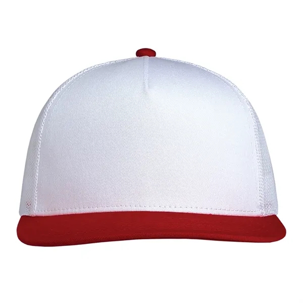 Deluxe Two-Tone Trucker Cap having many features. Profile: High profile.... from ASI 80129 Quake City Caps