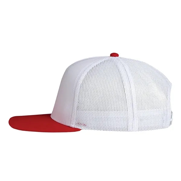 Deluxe Two-Tone Trucker Cap having many features. Profile: High profile.... from ASI 80129 Quake City Caps