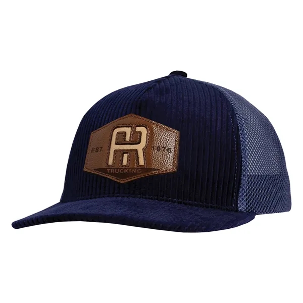 High profile structured deluxe corduroy trucker cap.... from ASI 80129 Quake City Caps