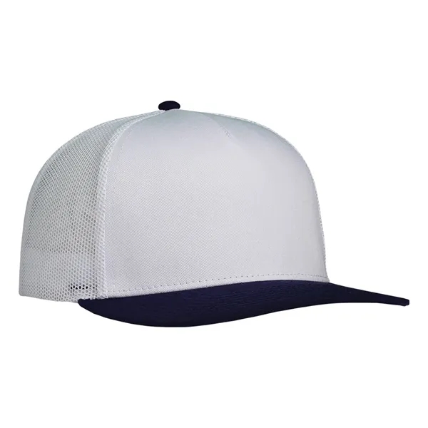 Deluxe Two-Tone Trucker Cap having many features. Profile: High profile.... from ASI 80129 Quake City Caps