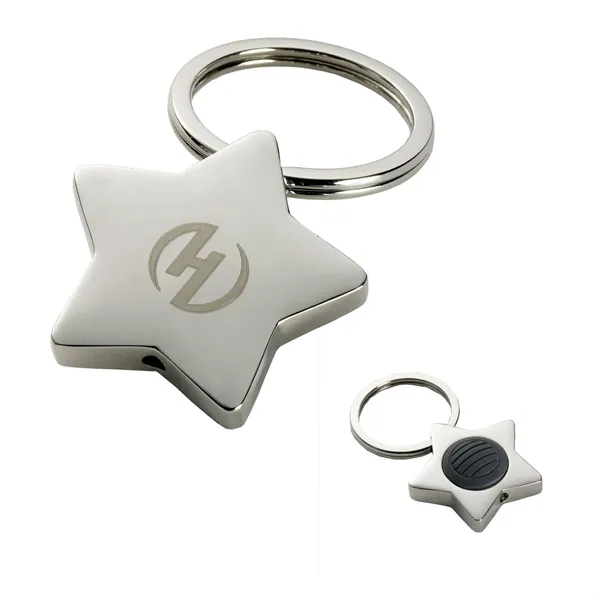 2.75" x 1.5" star-shaped chrome metal key light.... from ASI 68507 The Magnet Group