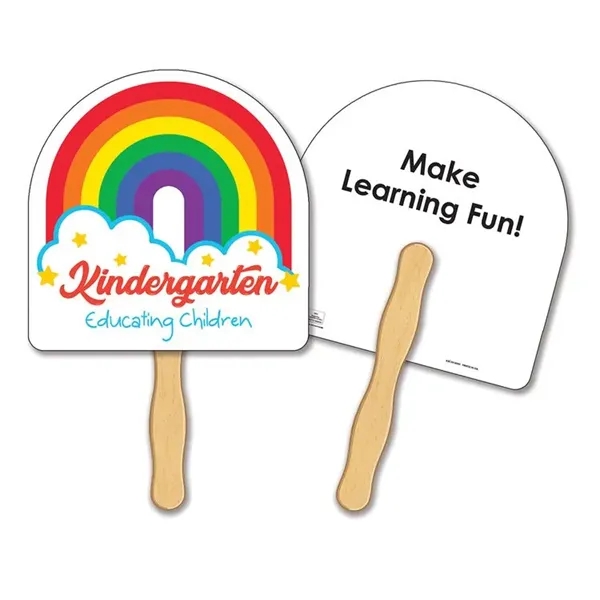 Full color custom design & shape hand fan have full color... from ASI 45815 Coloring Book Solutions