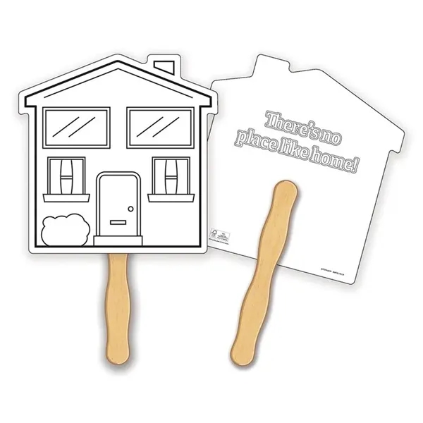 Custom design & shape coloring hand fans have colourable two-sided fan... from ASI 45815 Coloring Book Solutions