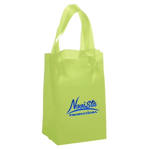 Colorful hi-density frosted plastic bag with fused loop handles.... from ASI 37940 Bag Makers Inc