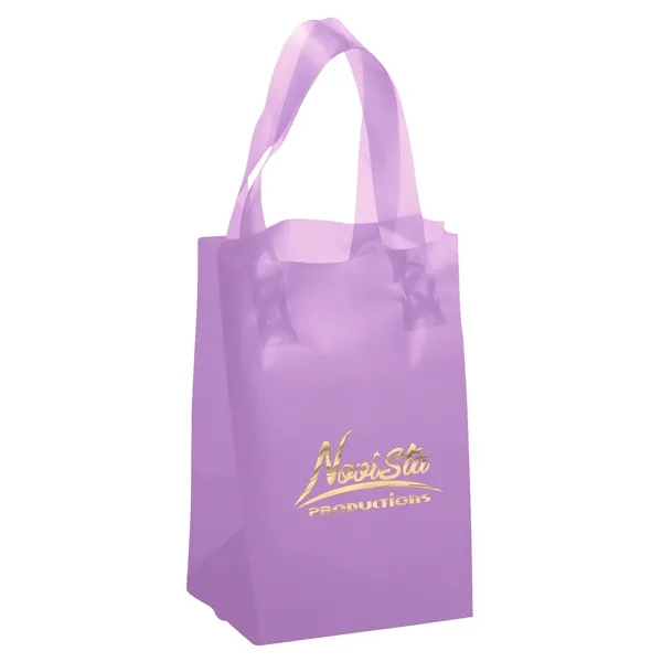 Colorful hi-density frosted plastic bag with fused loop handles.... from ASI 37940 Bag Makers Inc