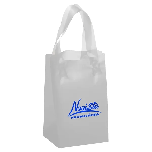 Colorful hi-density frosted plastic bag with fused loop handles.... from ASI 37940 Bag Makers Inc