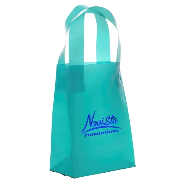 Colorful hi-density frosted plastic bag with fused loop handles.... from ASI 37940 Bag Makers Inc