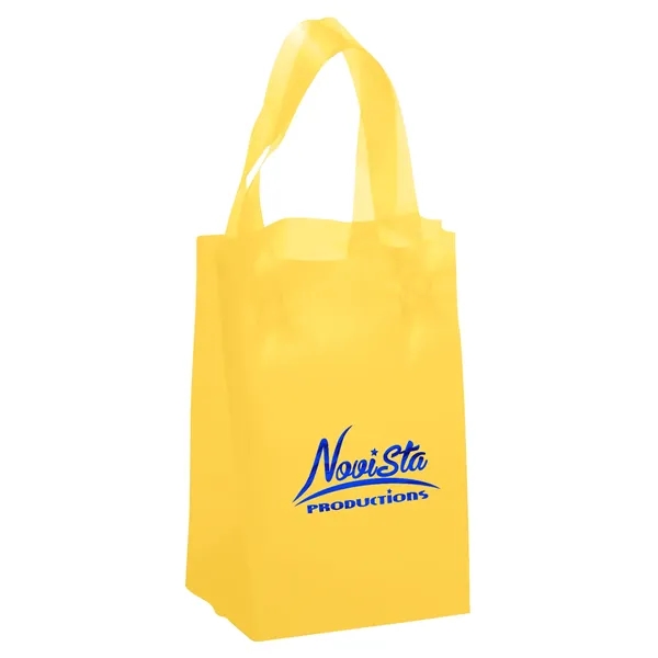 Colorful hi-density frosted plastic bag with fused loop handles.... from ASI 37940 Bag Makers Inc
