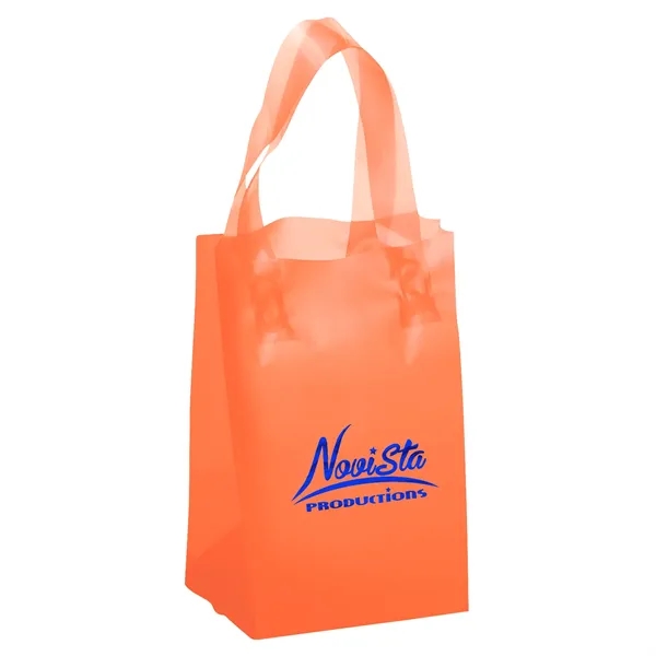 Colorful hi-density frosted plastic bag with fused loop handles.... from ASI 37940 Bag Makers Inc
