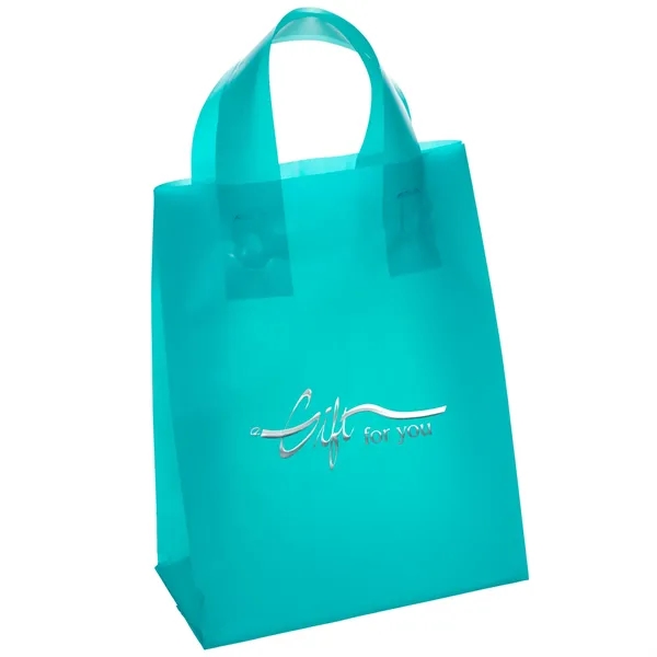 Colorful hi-density frosted plastic bag with fused loop handles.... from ASI 37940 Bag Makers Inc