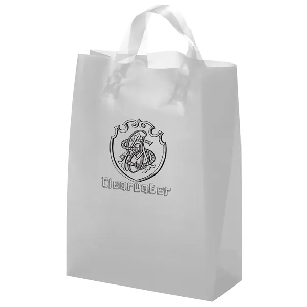 Colorful hi-density frosted plastic bag with fused loop handles.... from ASI 37940 Bag Makers Inc