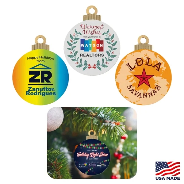 Round ornament made in the USA.... from ASI 52710 Lincoln Line