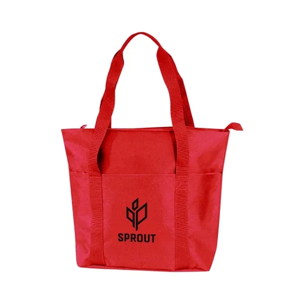 Polyester zipper tote bag with interior slip pocket and 24" handles.... from ASI 31517 Admart Products / Admart Line